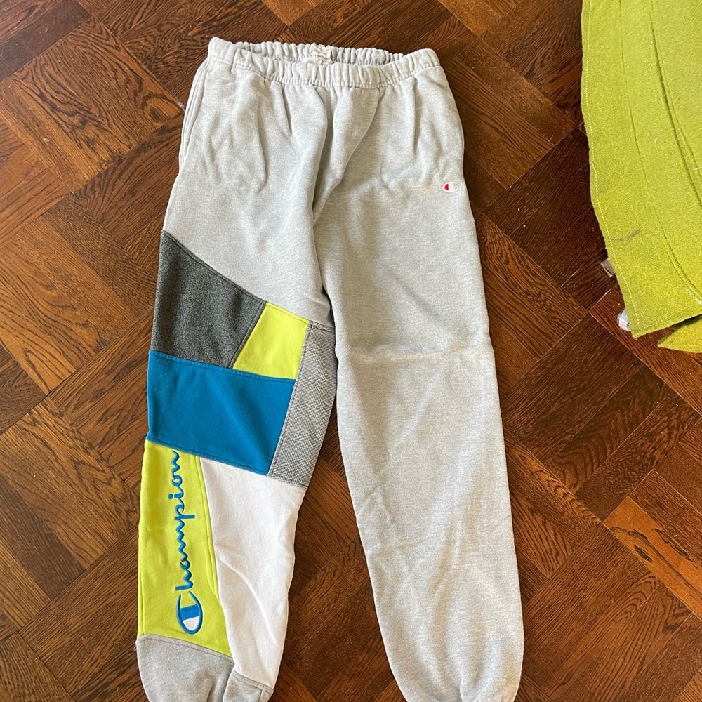 Champion Reverse Weave Patchwork Sweatpants Size … - image 1